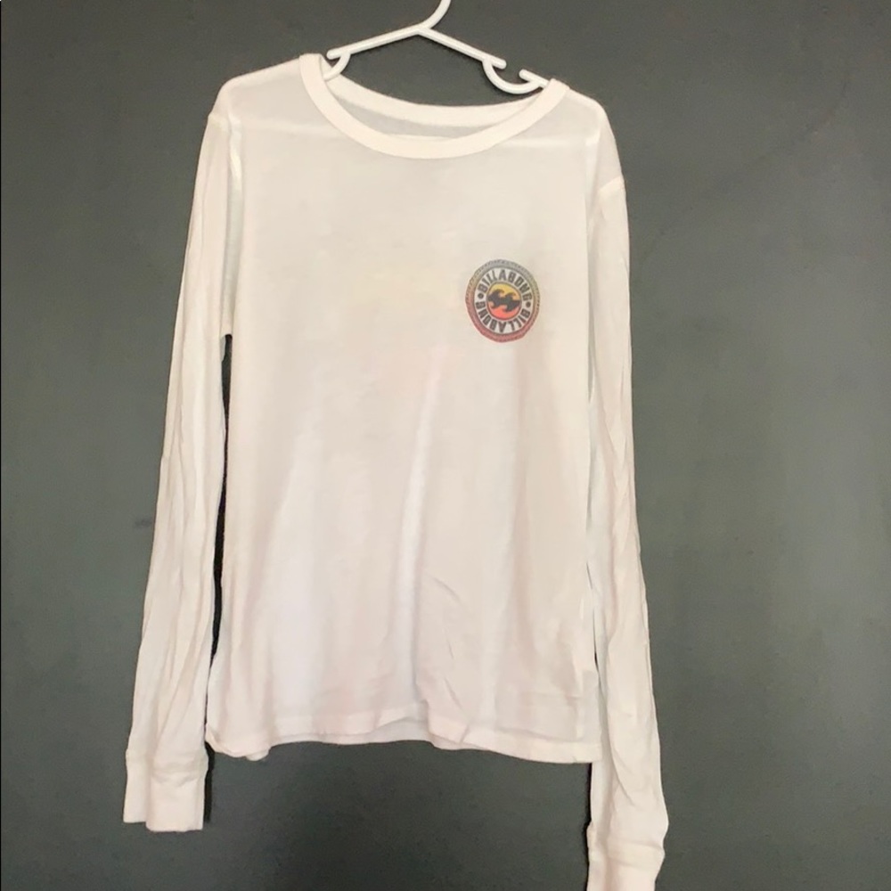 White long sleeve billabong tee
